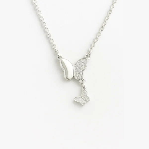 Silver Necklace Butterfly chain