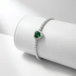 The Royal Emerald Heart Tennis Bracelet