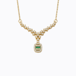 Gold-Plated Grand Halo V-Necklace