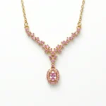 Gold-Plated Grand Halo V-Necklace - Image 3